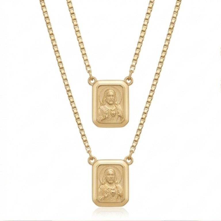 Escapulário em Ouro Amarelo 18k