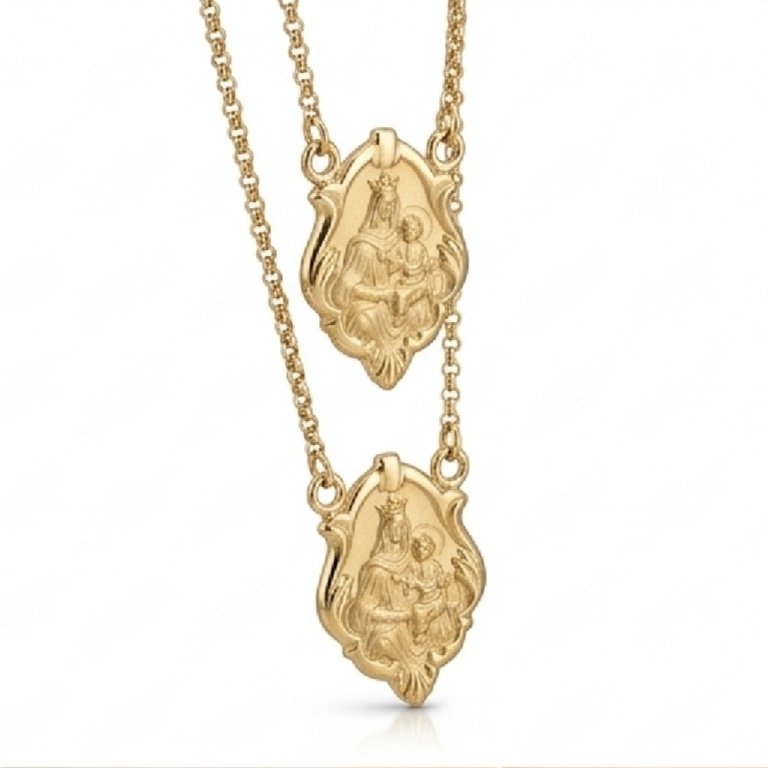 Escapulário em Ouro Amarelo 18k