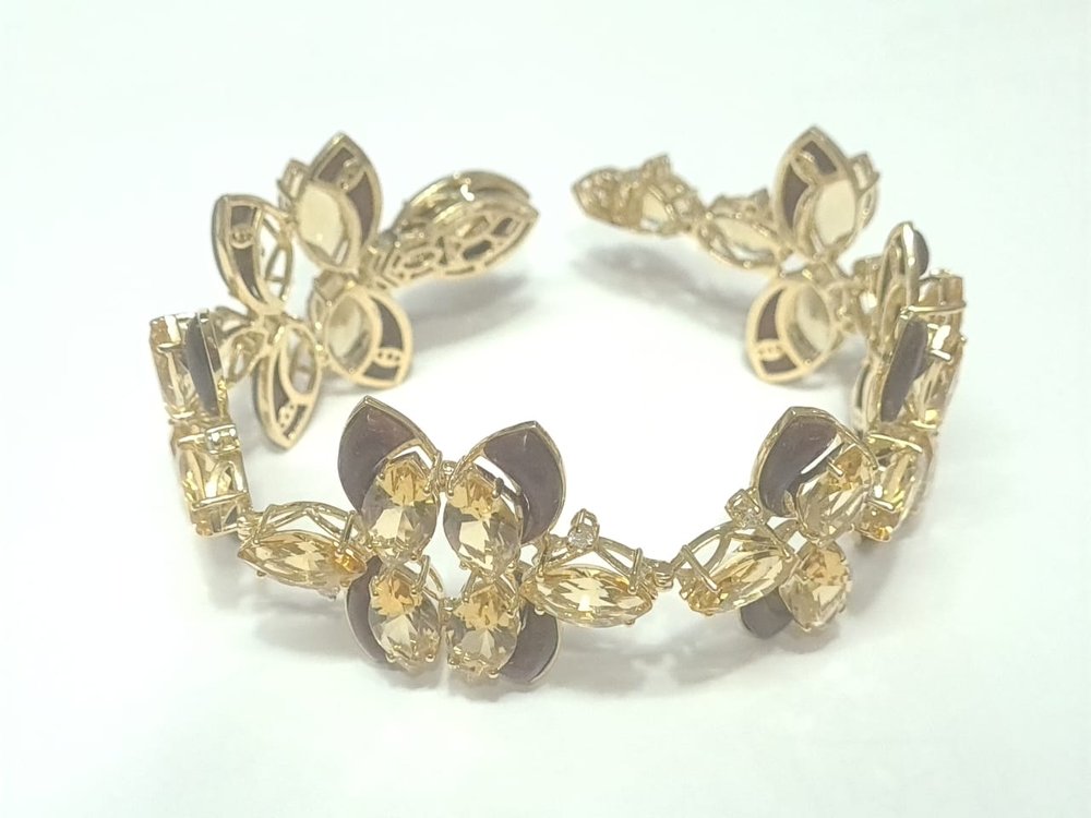 Pulseira em Ouro Amarelo 18k com Citrino