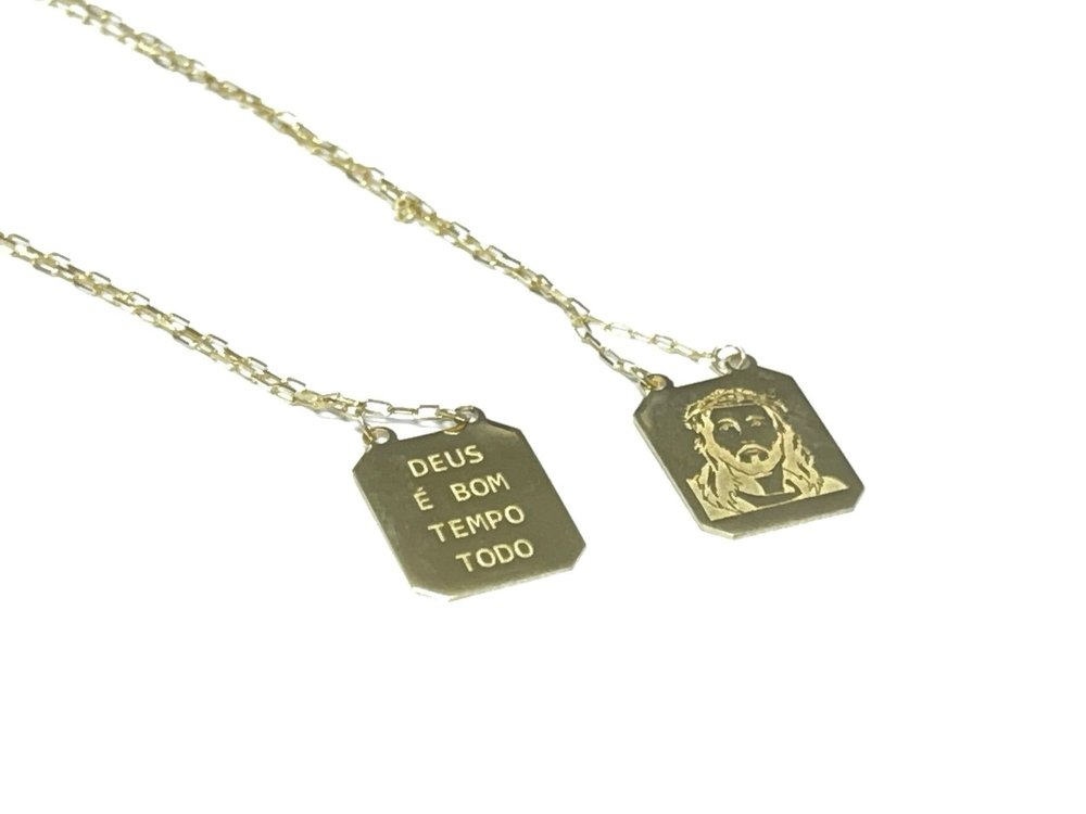 Escapulário em Ouro Amarelo 18k