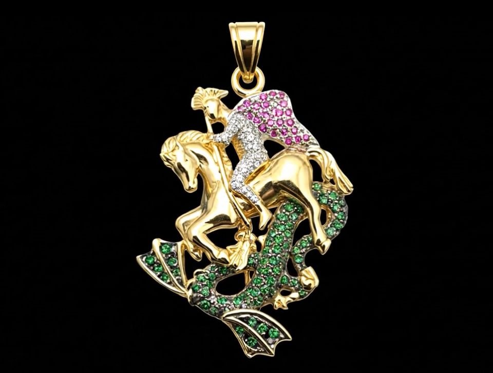 Pingente em Ouro Amarelo 18k com Diamante