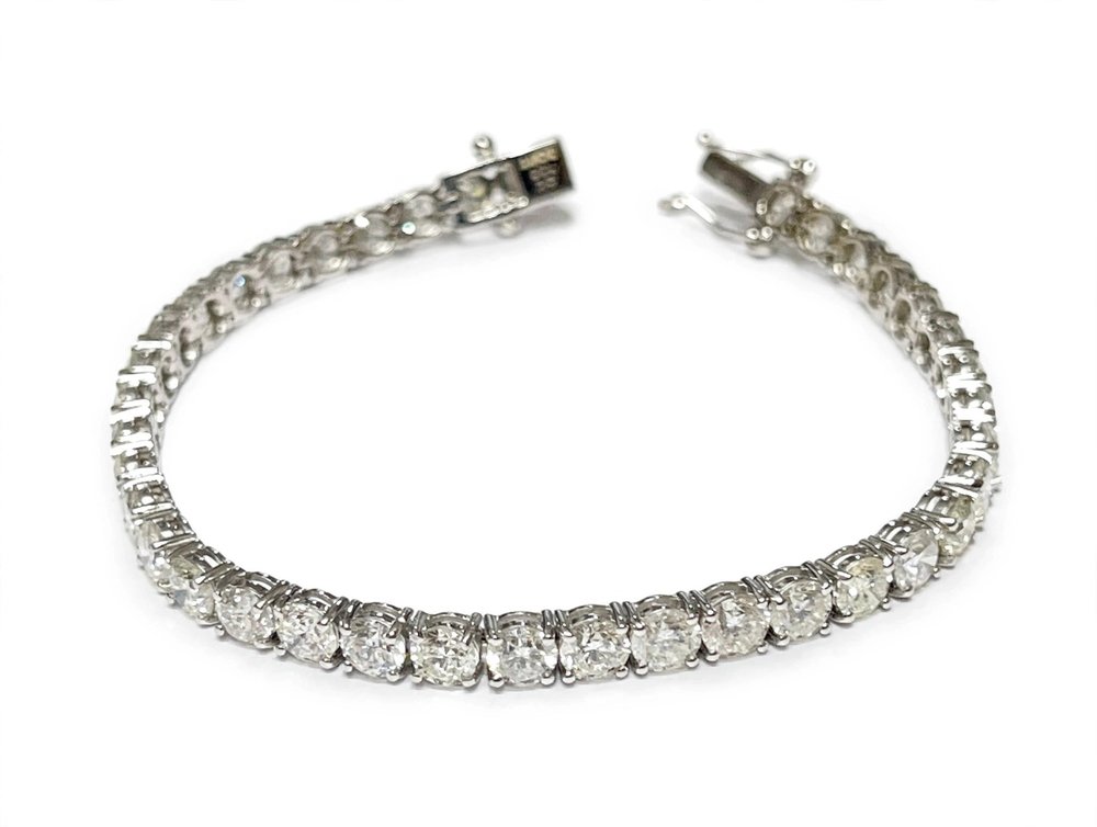 Pulseira Riviera em Ouro Branco 18k