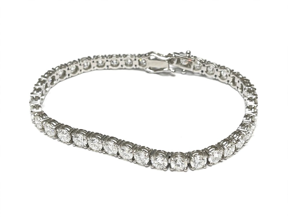 Pulseira Riviera em Ouro Branco 18k com Diamante