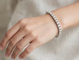 Pulseira Riviera em Ouro Branco 18k com Diamante — vista 2