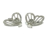 Brinco Borboleta em Ouro Branco 18k com Diamante
