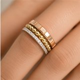 Aliança Trinity em Ouro 18k com Diamante — vista 2