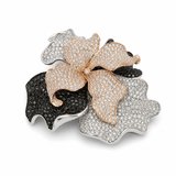 Pingente Flores em Ouro 18k com Diamante