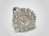 Anel em Ouro Branco 18k com Diamante