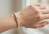 Pulseira Riviera em Ouro Branco 18k com Diamante — vista 2