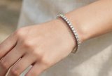 Pulseira Riviera em Ouro Branco 18k com Diamante — vista 2