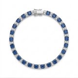 Pulseira em Ouro Branco 18k com Safira