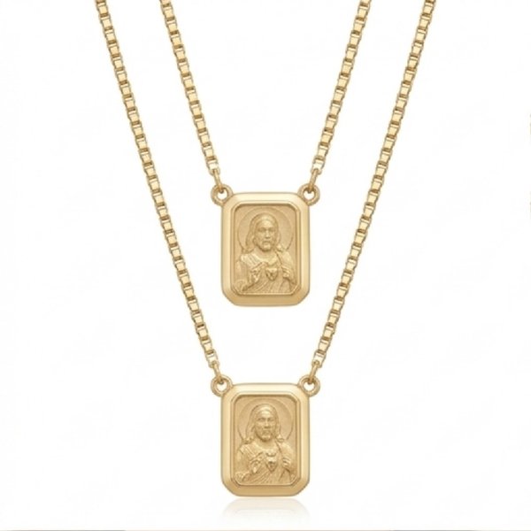 Escapulário em Ouro Amarelo 18k