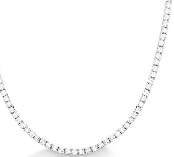Colar Riviera em Ouro Branco 18k com Diamante