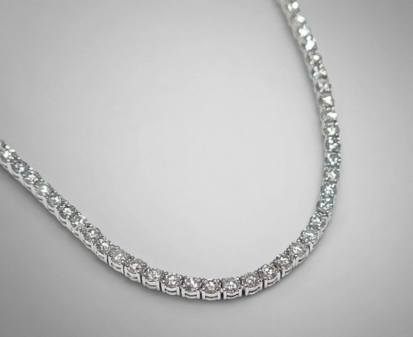 Colar Riviera em Ouro Branco 18k com Diamante