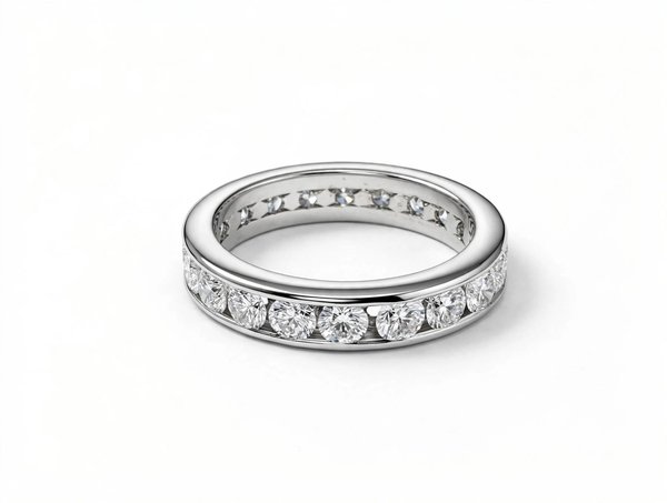 Aliança em Ouro Branco 18k