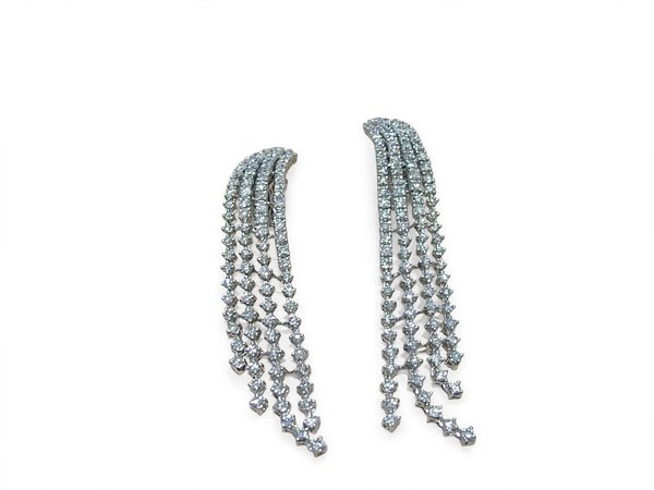 Brinco em Ouro Branco 18k com Diamante II