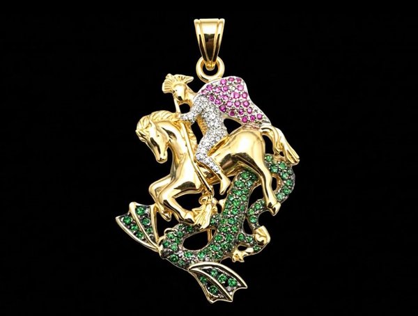 Pingente em Ouro Amarelo 18k com Diamante