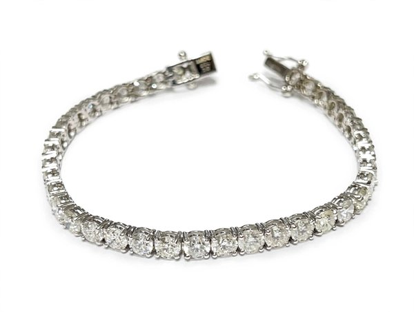 Pulseira Riviera em Ouro Branco 18k