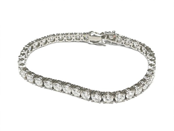 Pulseira Riviera em Ouro Branco 18k com Diamante