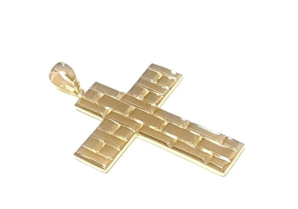 Pingente Cruz em Ouro Amarelo 18k